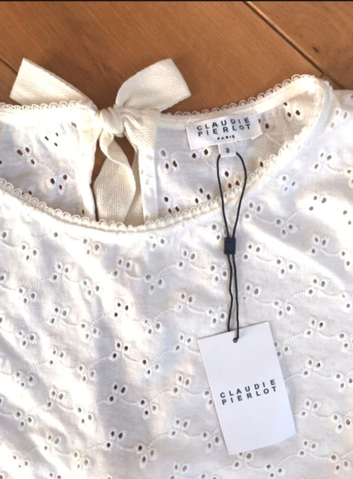 Magnifique  T-shirt ajourée Blanc  | Claudie Pierlot - photo numéro 10