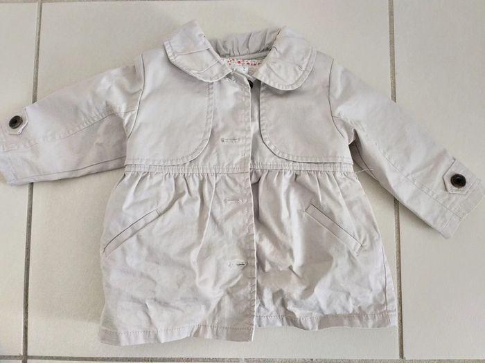 Trench fille beige