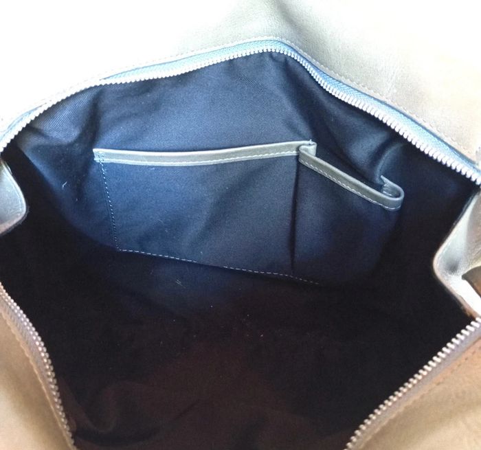 Sac a main kaki et noir Vintage pour femme, marque nonu, en très bon état - photo numéro 11
