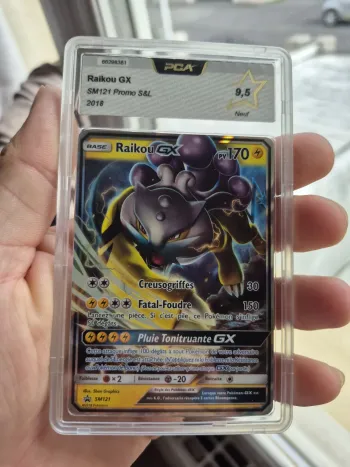 Carte Pokémon Raikou GX SM121 - Promo Soleil et Lune - FR - PCA 9,5