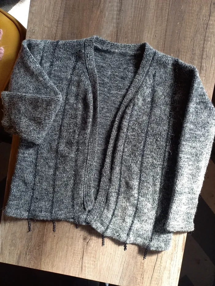 Gilet gris fantaisie T.U - photo numéro 7