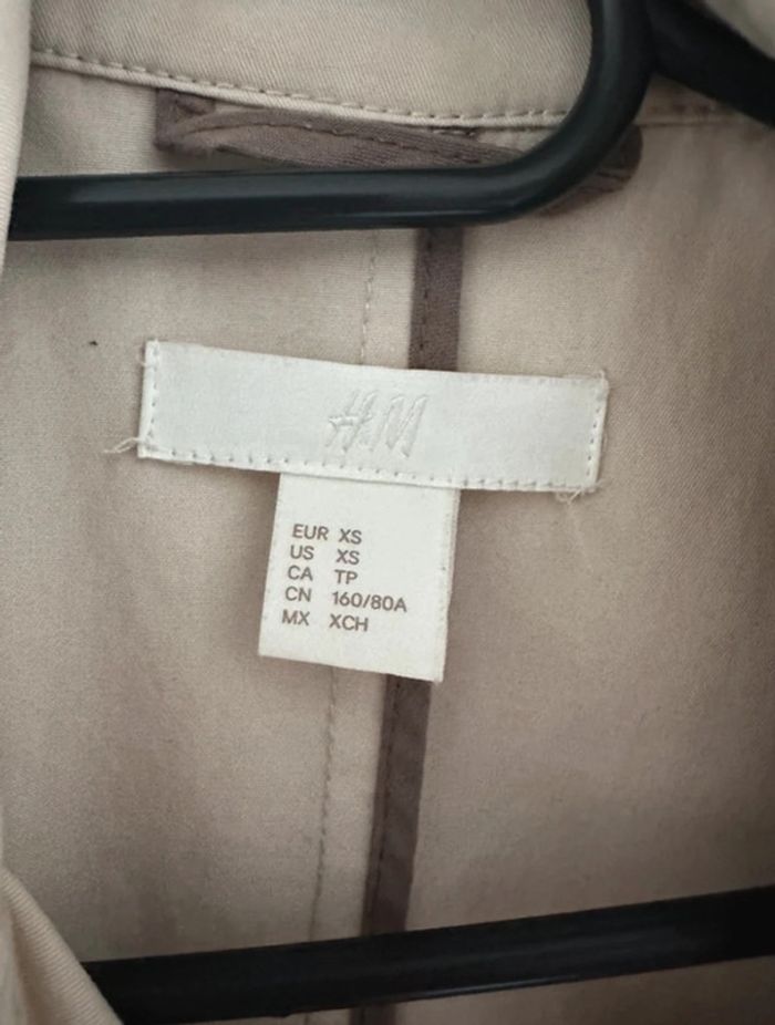 Trench beige H&M - Taille XS - photo numéro 2