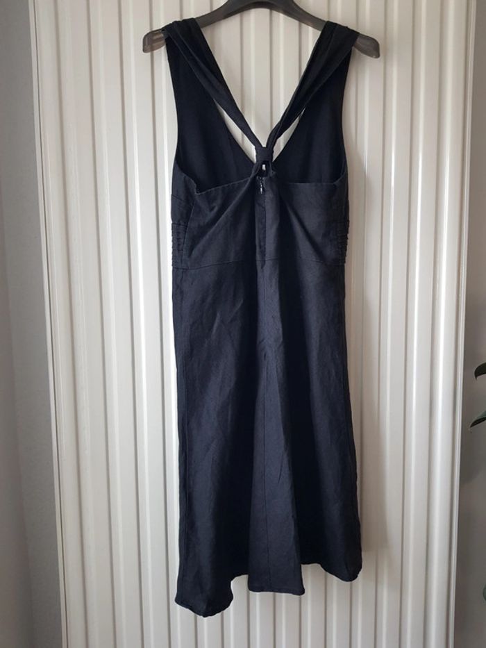 Robe noire en  lin - photo numéro 3