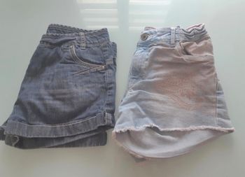 Lot de 2 shorts en jean fille – taille 14 ans