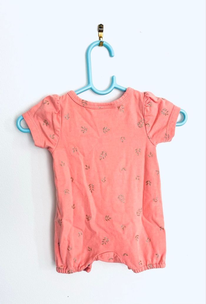 Barboteuse corail « Tape à l’œil » taille naissance - photo numéro 2