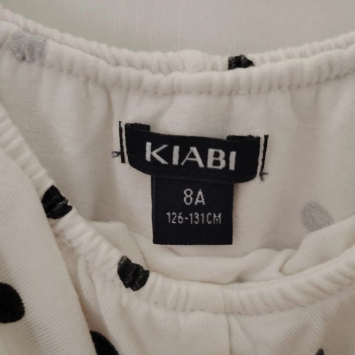 Robe blanche à pois kiabi 8 ans - photo numéro 4