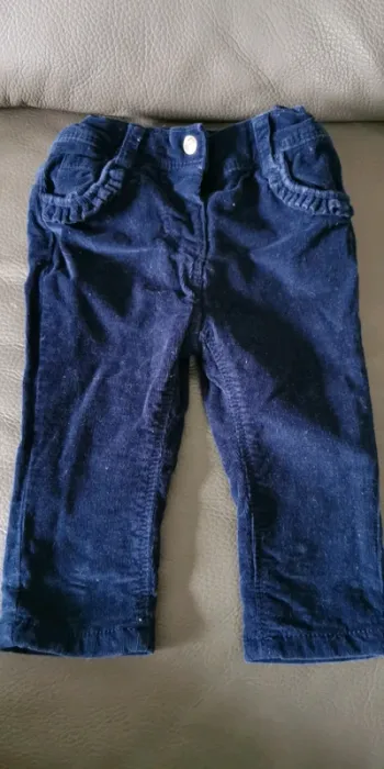 Pantalon velours bleu marine tape à l'oeil 6 mois
