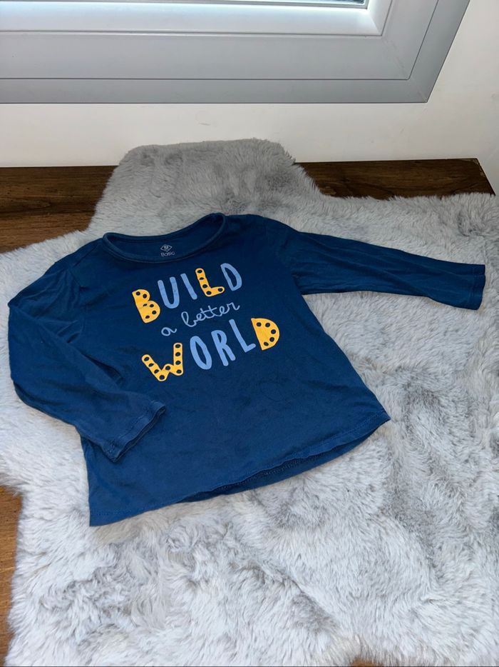 Haut a manches longues bleu - 36 mois - Tex Baby