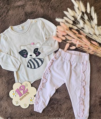 Ensemble 12 mois fille pantalon et pull fin