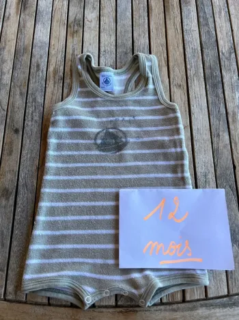 Combishort bébé garçon Petit Bateau - 12 mois