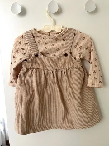 Tenue bébé fille beige robe et haut