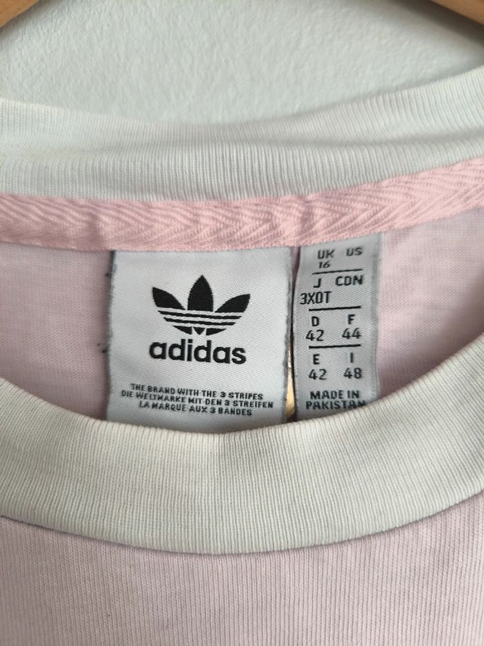 Tee shirt rose adidas taille L - photo numéro 2