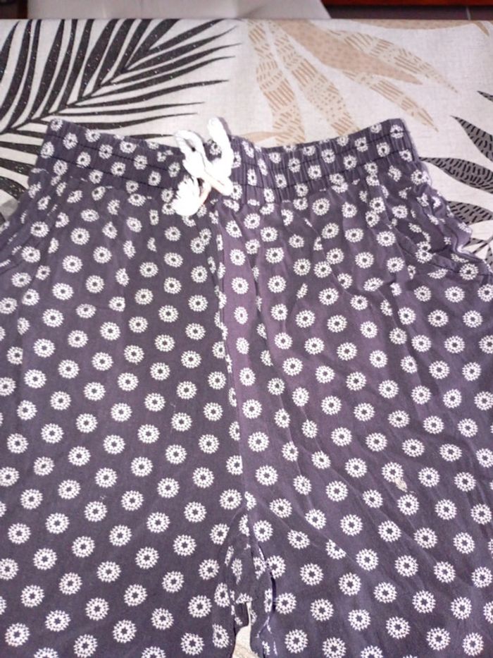 Pantalon fin été gris motif étoile fille 6 ans Gémo - photo numéro 3