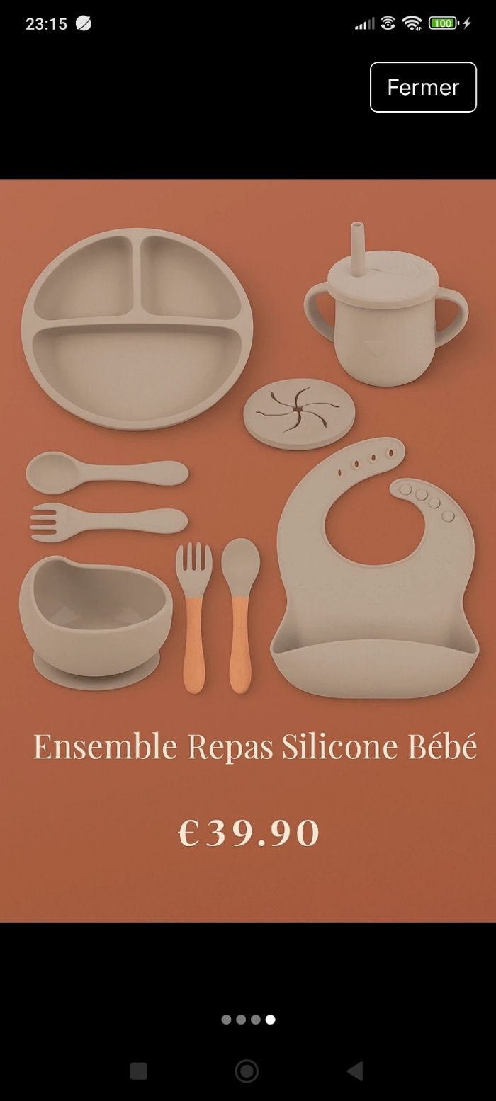 Ensemble repas bebe neuf sous blister - photo numéro 4