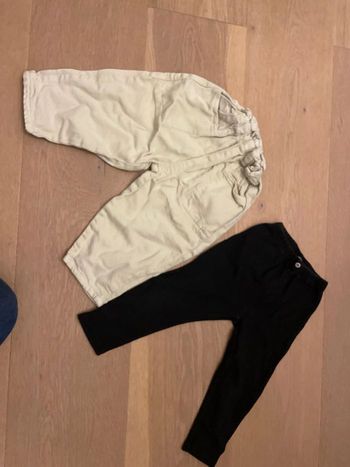 pantalon paper bag et legging noir zara 12/18 mois 86cm