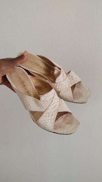 Mule à talon en cuir Luciano barachini vintage