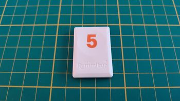 Tuile chiffre 5 cinq orange pièce détachée L'original Rummikub chiffres M&M Ventures 2014 #C39