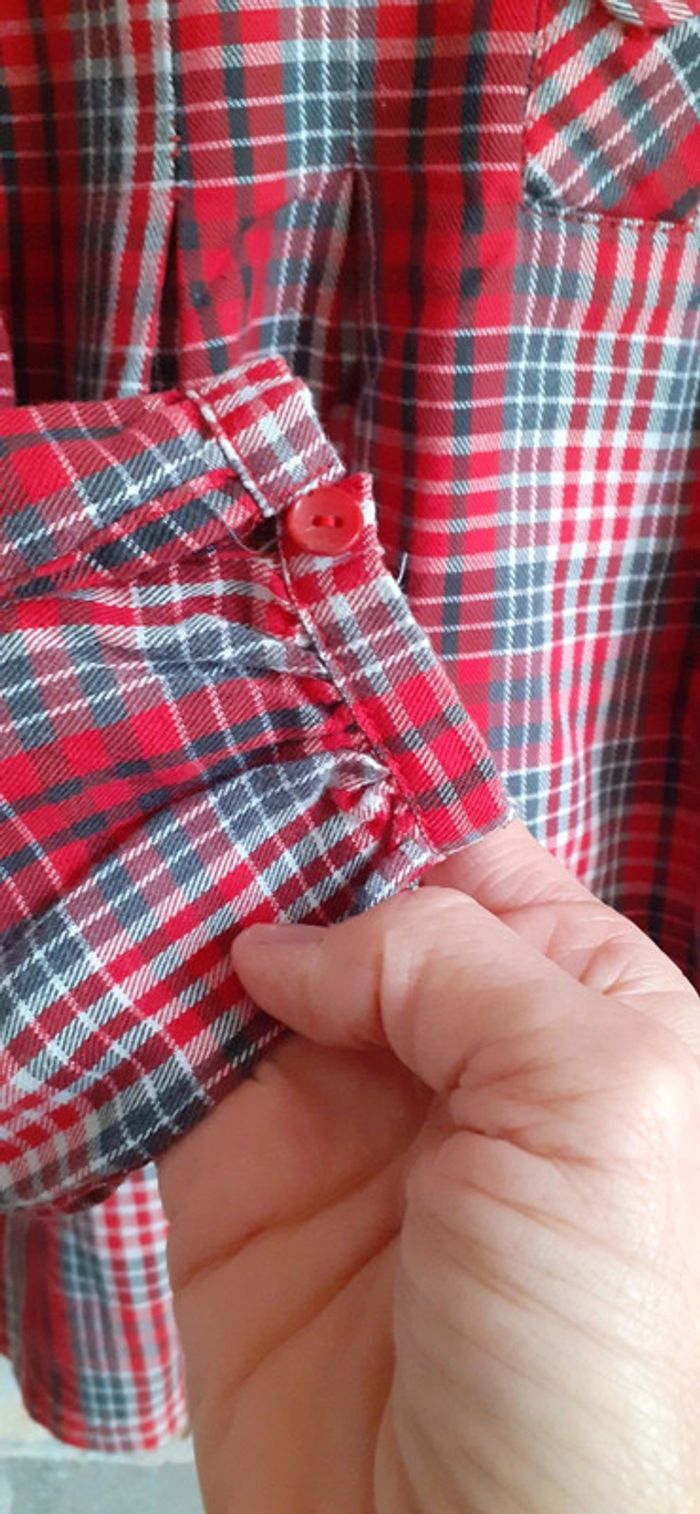 Haut blouse rouge à carreaux 6 ans Jacadi - photo numéro 7