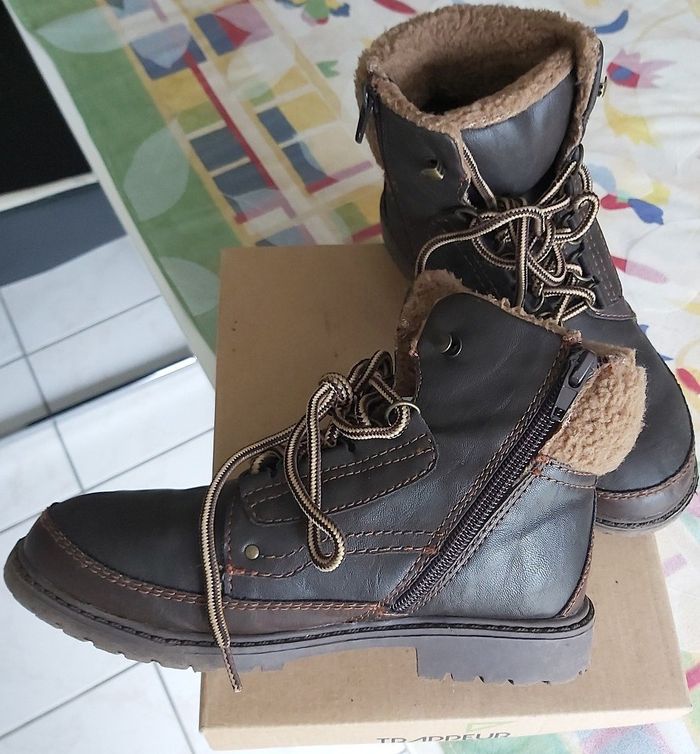 Chaussures montantes hiver fourrées marron enfant - P.34 - photo numéro 2