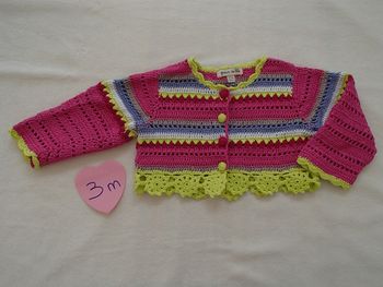 veste en crochet 3 mois