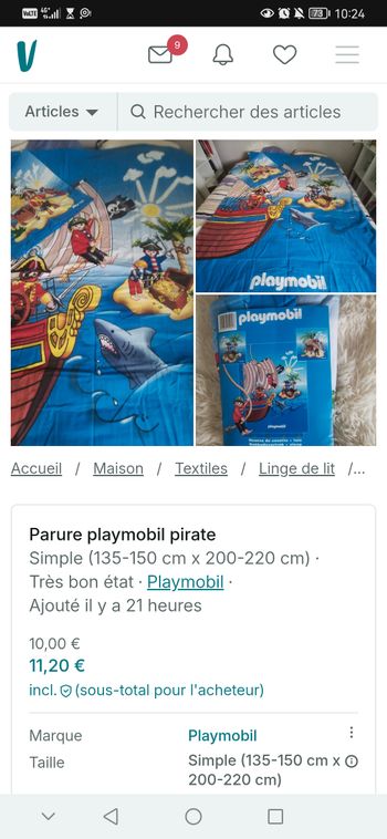 Parure playmobil pirate 