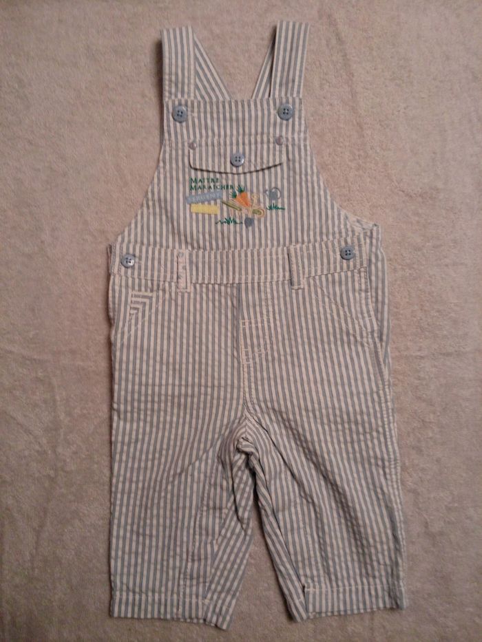 Salopette Sergent Major 6 mois (réf interne C12)(familleac72)