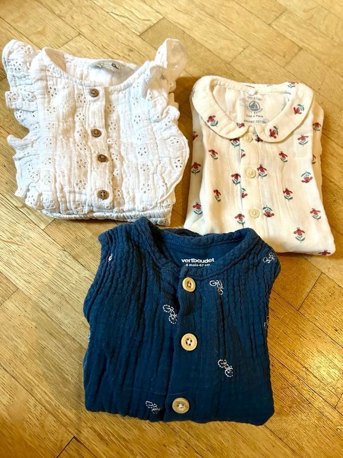 Lot de 3 combinaisons bébé 6 mois de marque - photo numéro 6
