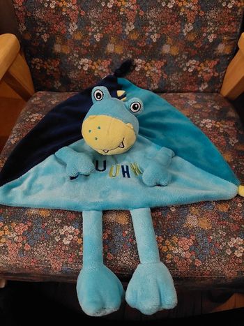 Kimbaloo - doudou dragon dinosaure bleu