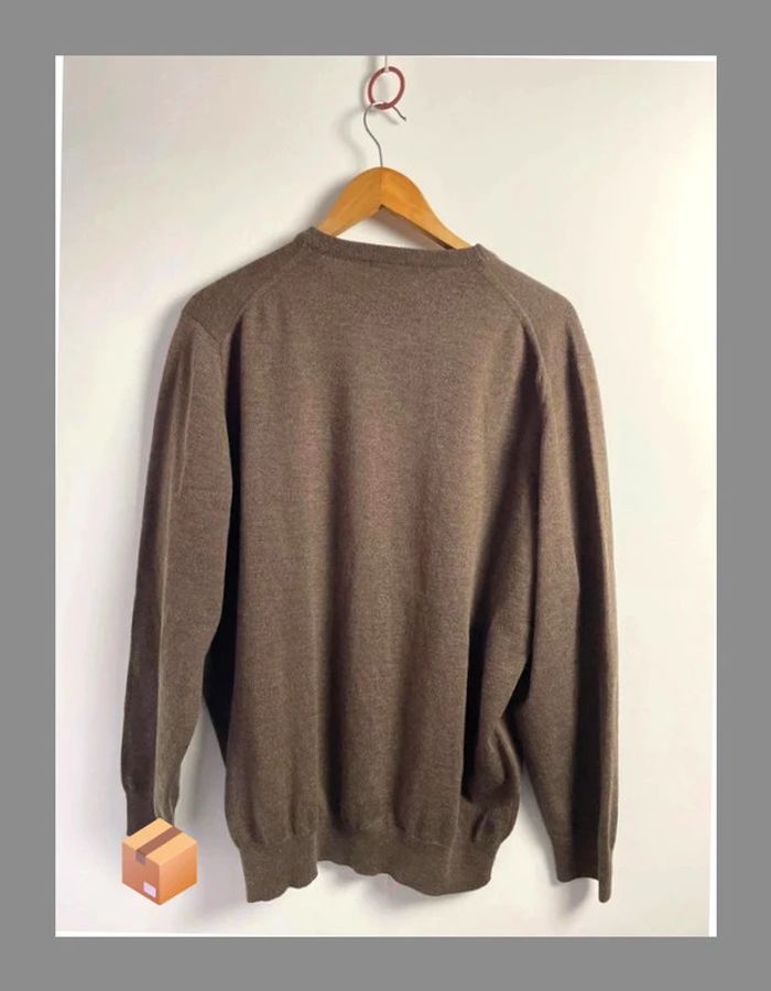 Pull Pierre Cardin – Taille XXL – Marron – Laine & acrylique - photo numéro 2