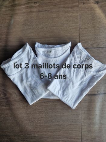 Lot maillots de corps 6-8 ans