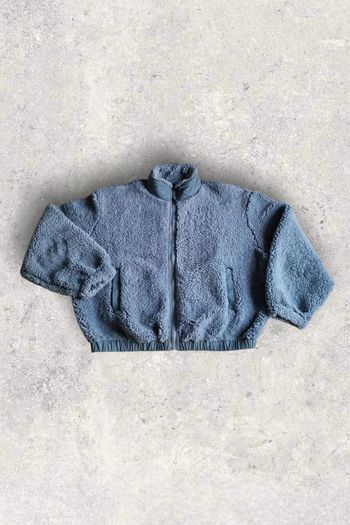 Veste sherpa BDG Urban Outfitters coupe loose femme bleue taille S