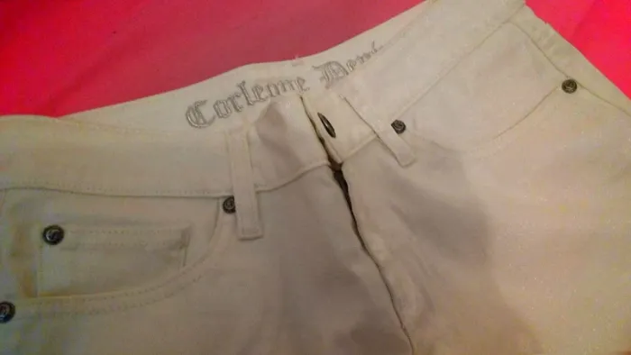 Pantalon blanc casse  brillant T38 - photo numéro 3