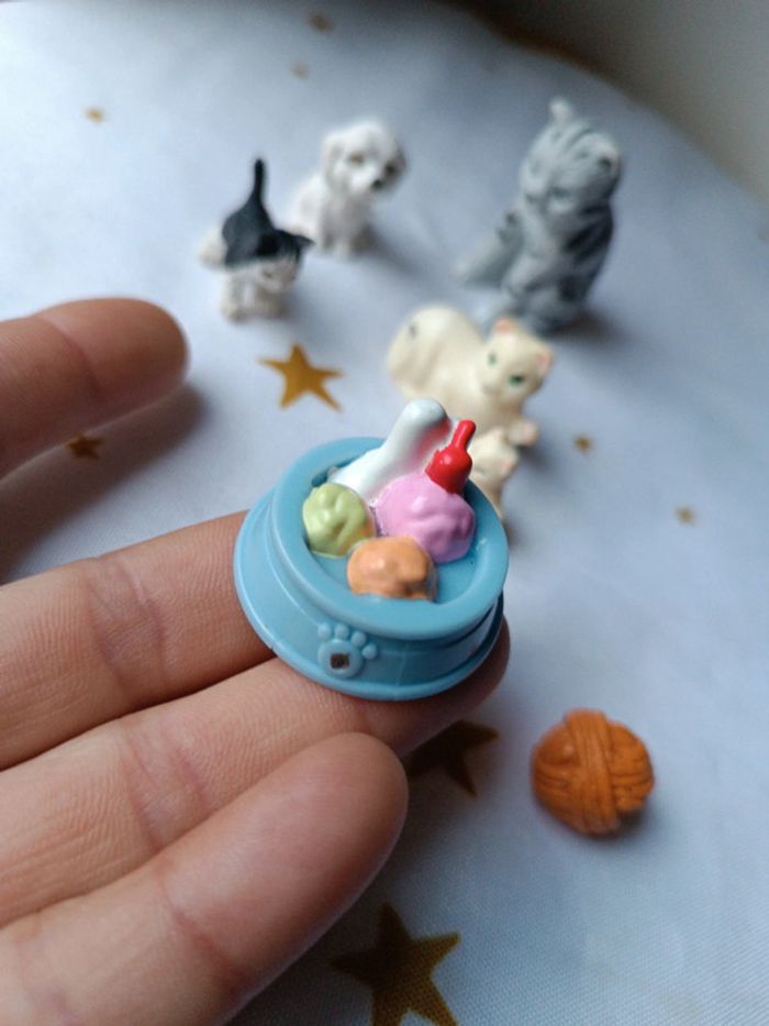 Animaux animal pet cat kitten Kitty pocket chat chien dog mattel kinder puppies blanc gris - photo numéro 3