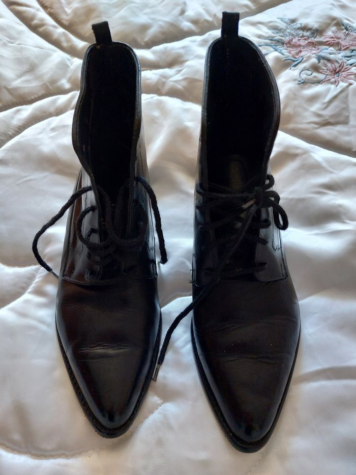 Bottines en cuir véritable – Style vintage chic Pointure 41 - photo numéro 4