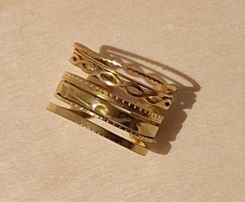 Bague acier inoxydable doré