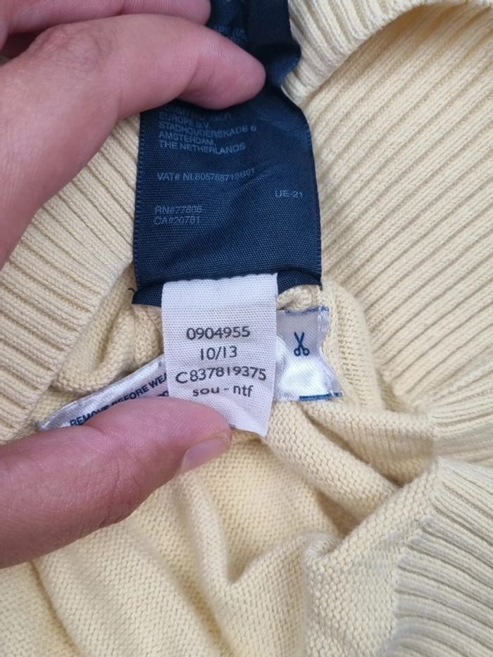 Pull col V Tommy Hilfiger jaune, XL Hommes - photo numéro 10