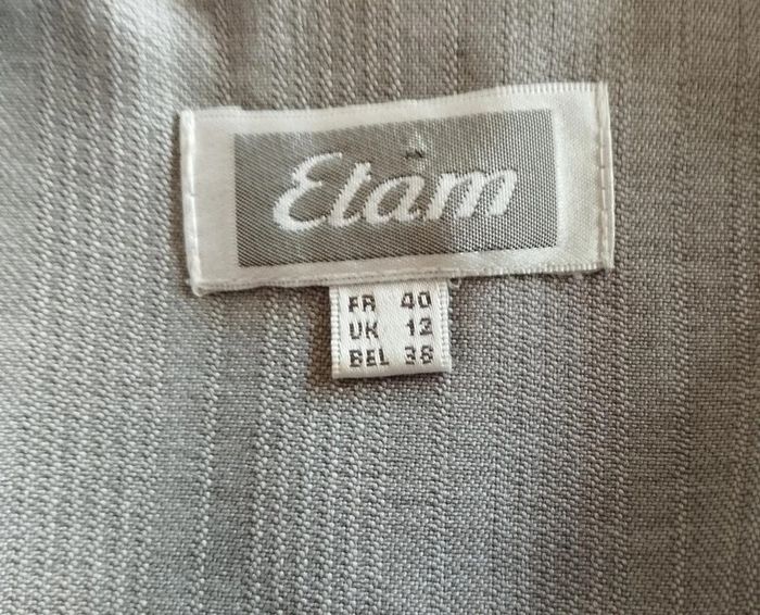 Tailleur jupe gris Etam 40 - photo numéro 9
