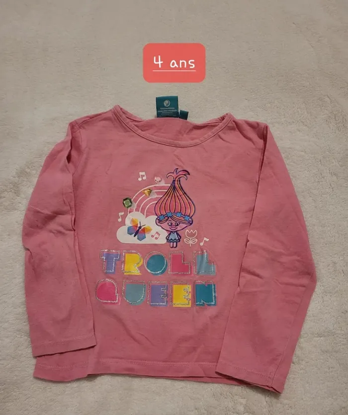 T-shirt ML 4 ans / Dreamworks Trolls