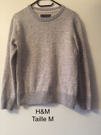 Pull en laine gris H&M Taille M