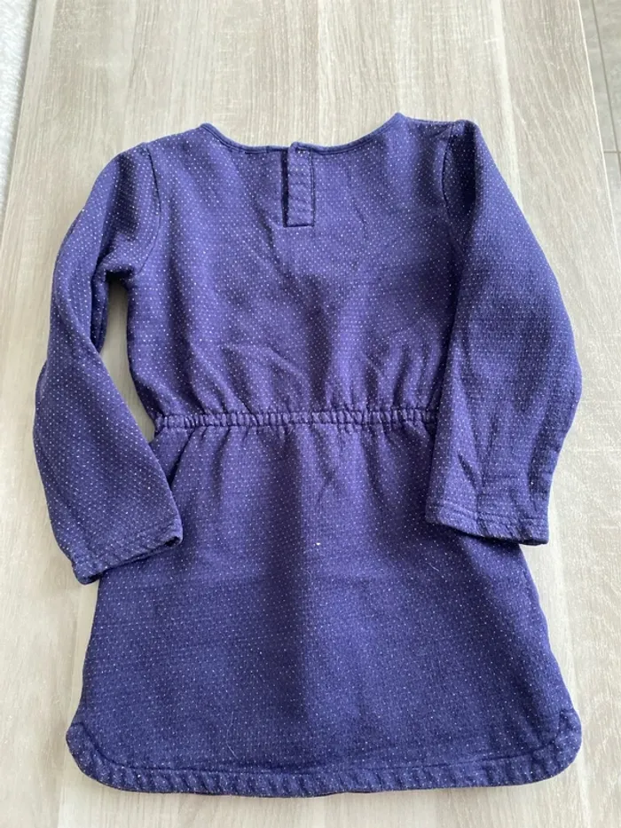 Robe bleu marine à pois dorés kiabi 5 ans - photo numéro 4