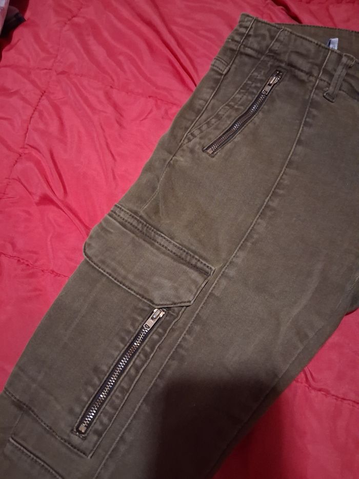 Jean vert kaki taille 36  de zara woman - photo numéro 5