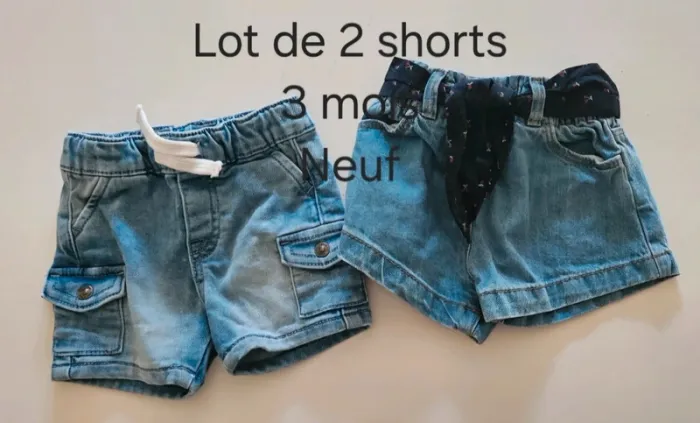 Lot de 2 shorts neufs