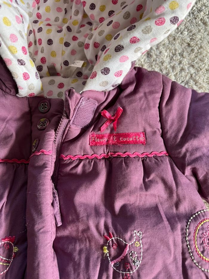 Manteau à capuche violet taille 1 mois Orchestra - photo numéro 2