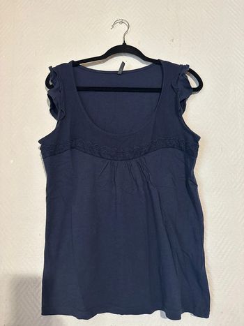 Haut bleu débardeur