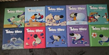 Lots de 10  livres tilou bleu