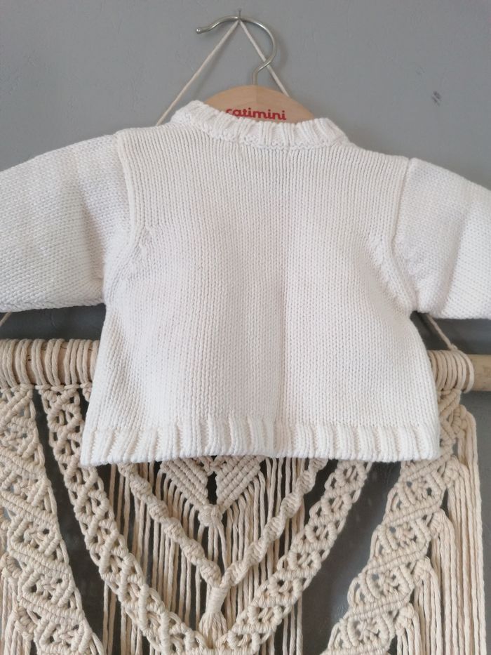Gilet manches longues, coton, jacadi, 3mois - photo numéro 2