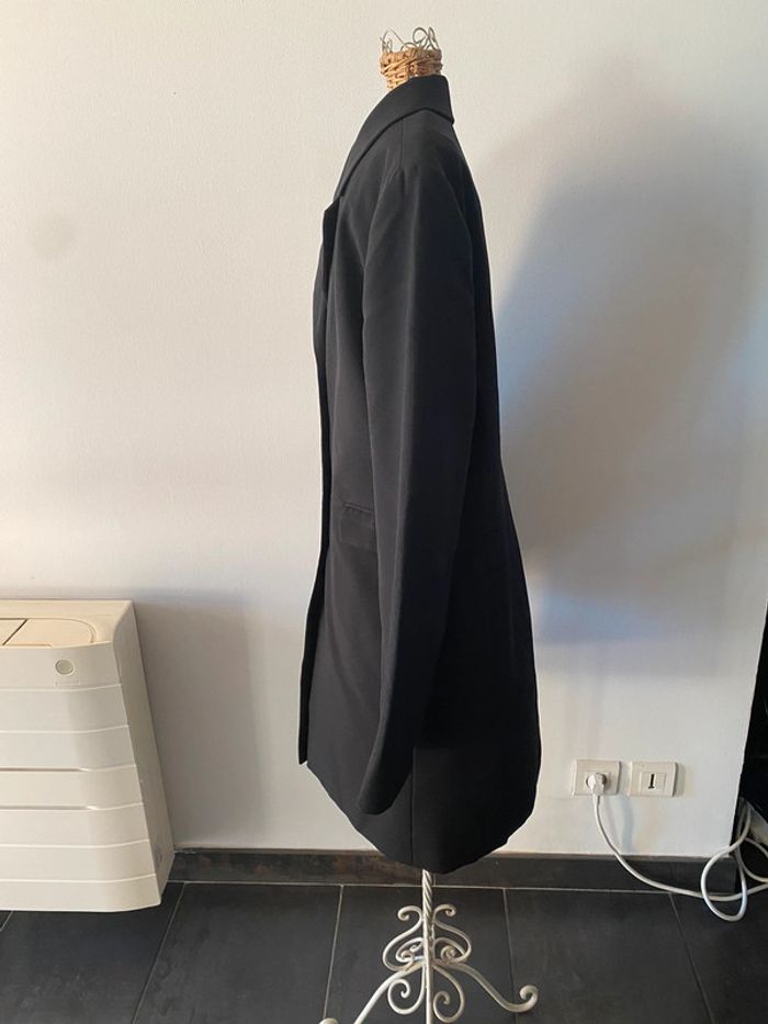 Veste blazer long 3/4 noir camaïeu taille 38 - photo numéro 5