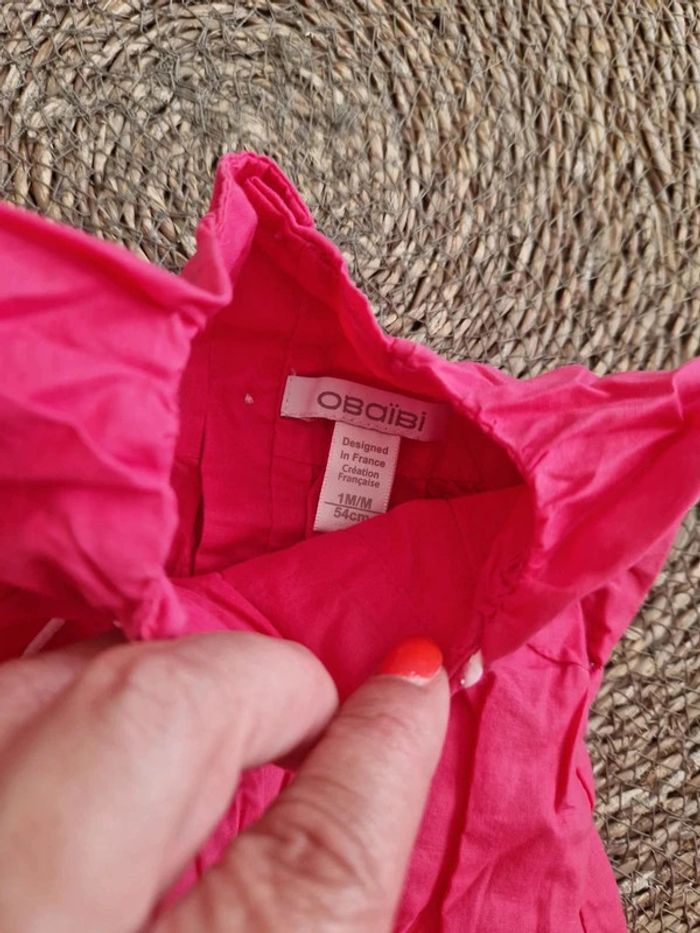 Jolie robe Obaïbi taille 1 mois - photo numéro 3