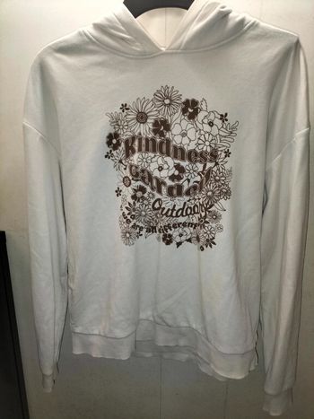 Sweat à capuche Kiabi blanc XS