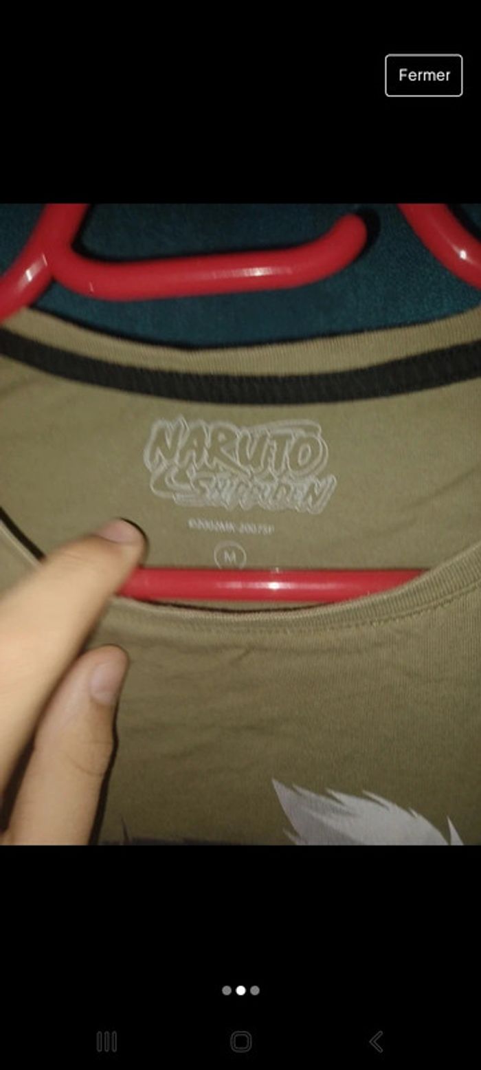 T shirt vert kakashi - photo numéro 2